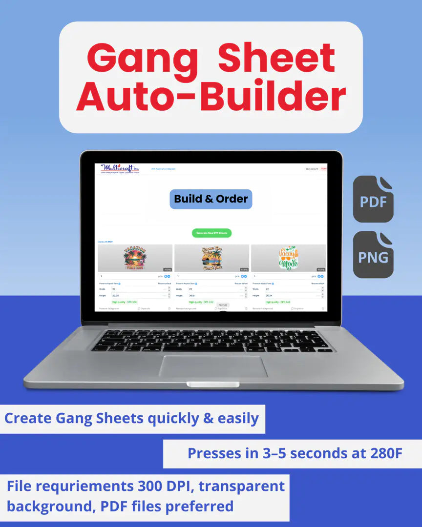 Custom DTF Sheet Auto Builder | Premium Gang Sheet Printing
